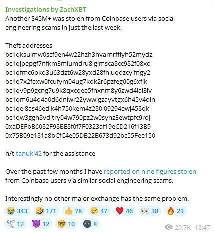 Reports, news, & insights shared by ZachXBT