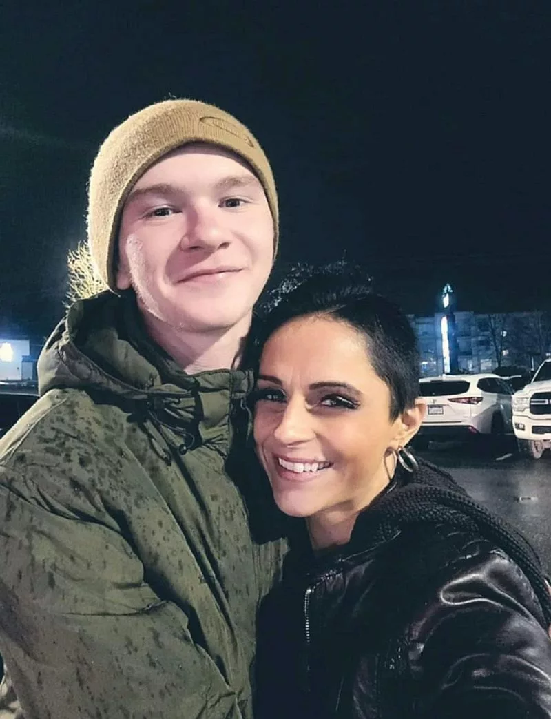 Laken Pavan and his mother, Andelaine Nelson, in Langley, British Columbia, in December 2023.