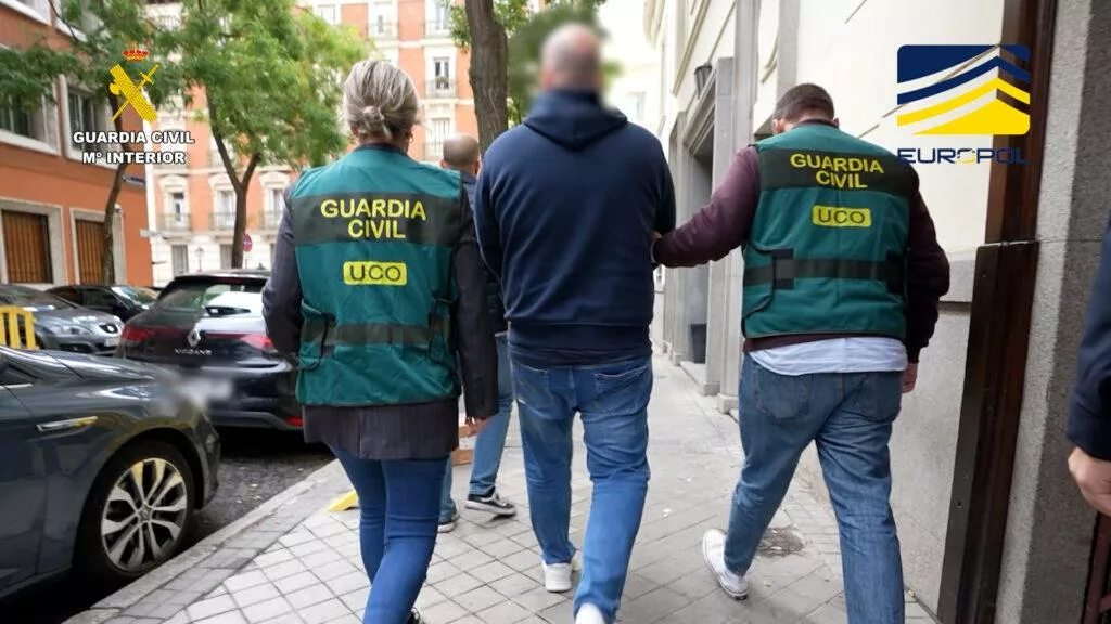 The alleged crypto scammer was pictured being arrested by Spain’s Civil Guard.