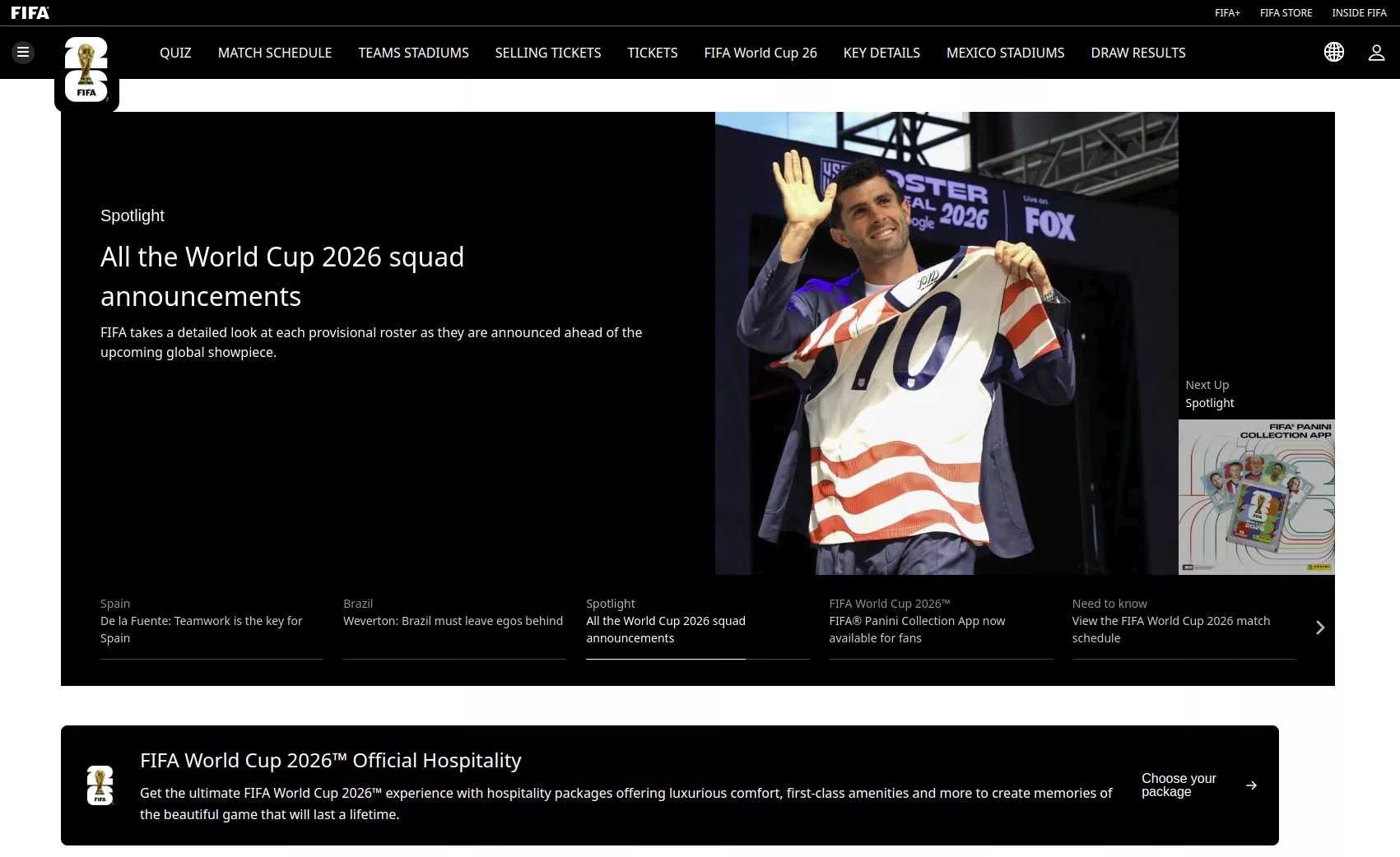 Поддельный сайт, имитирующий официальную главную страницу FIFA.