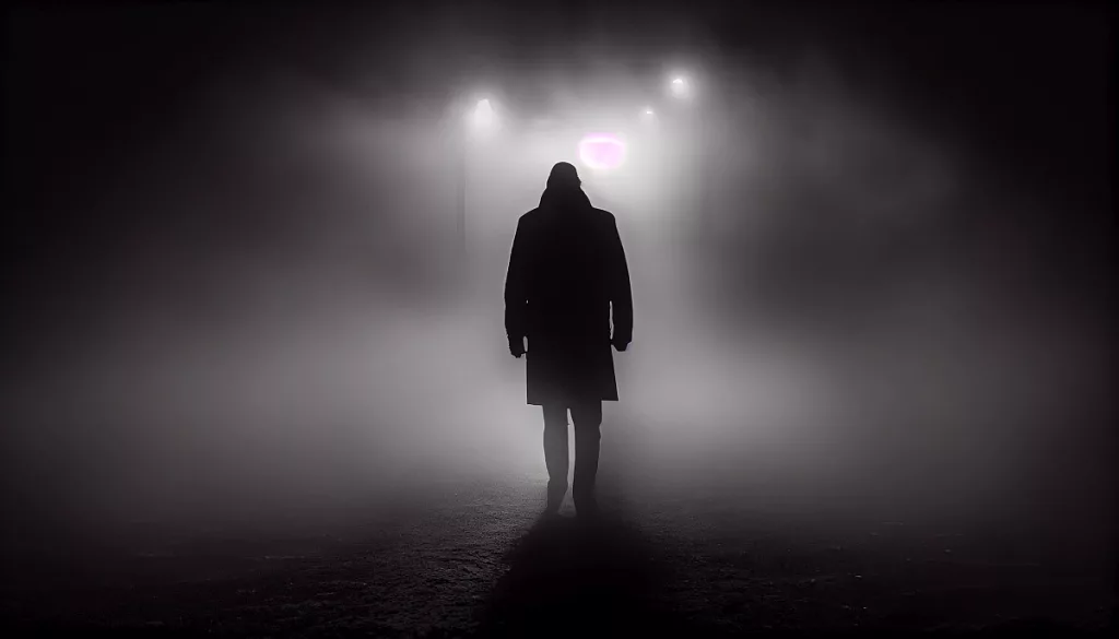 Dark silhouette standin