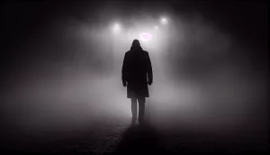 Dark silhouette standin