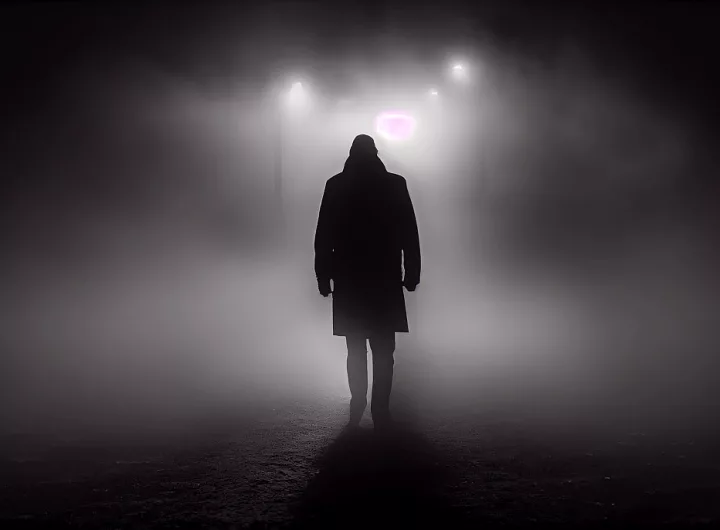 Dark silhouette standin