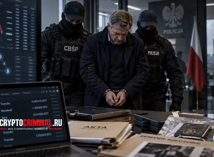 Задержание бывшего полицейского по делу Zondacrypto в Польше