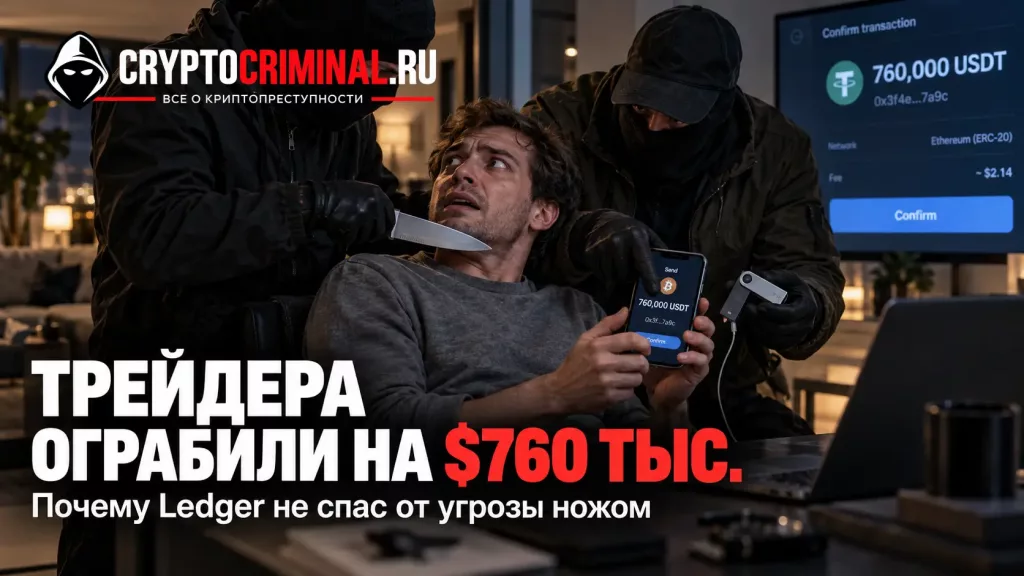 Криптотрейдер заявил о краже $760 тыс. под угрозой ножа с аппаратного кошелька Ledger