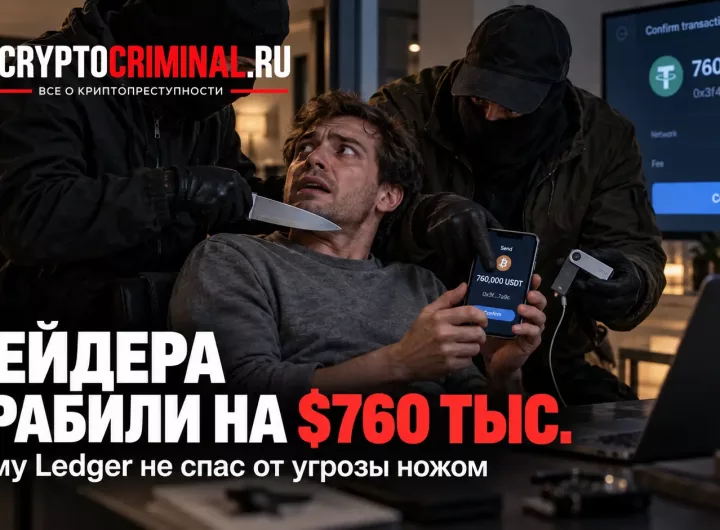 Криптотрейдер заявил о краже $760 тыс. под угрозой ножа с аппаратного кошелька Ledger
