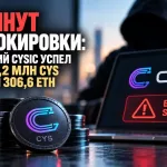 Обложка о взломе моста Cysic с предупреждением об остановке моста и данными о продаже 7,2 млн CYS
