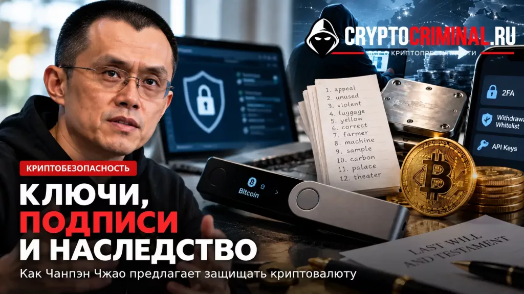 Ключи, подписи и наследство — рекомендации Чанпэна Чжао по безопасности криптовалют