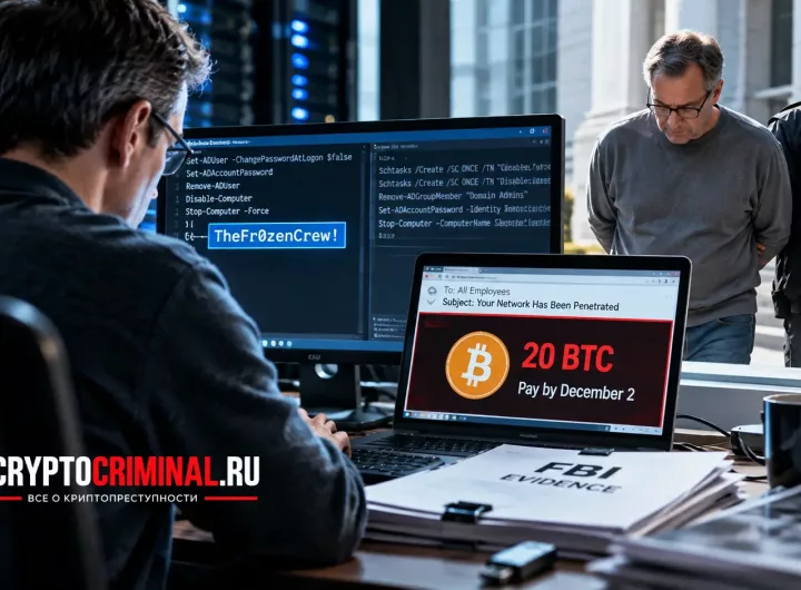Инсайдерская атака на корпоративную сеть и требование 20 BTC по делу Дэниела Райна