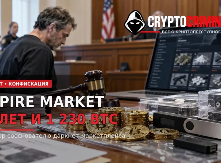 Обложка о приговоре сооснователю Empire Market Рахиму Хэмилтону и конфискации около 1 230 BTC