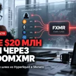 Схема движения средств через FreedomXMR на Hyperliquid в направлении Monero