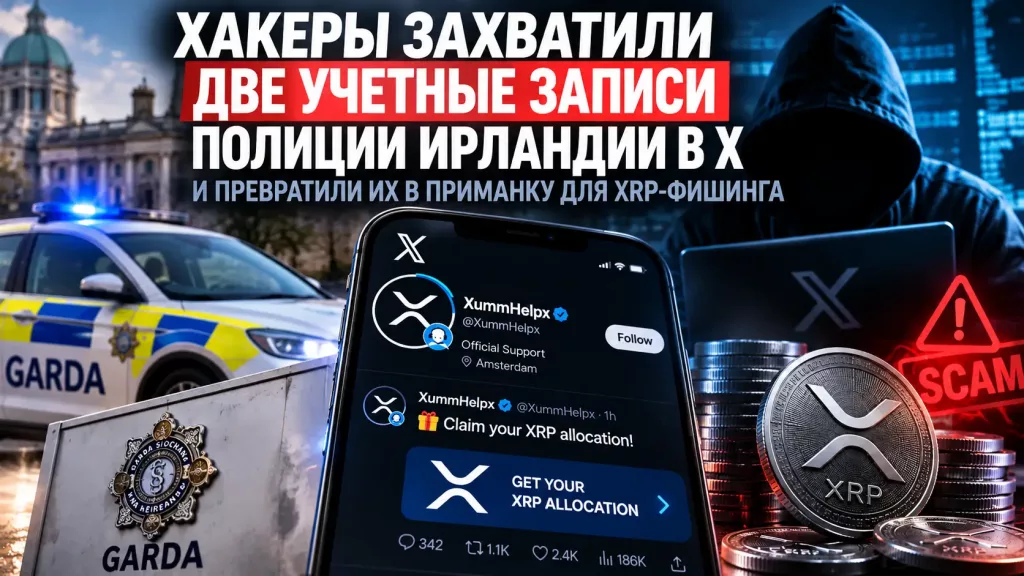Два аккаунта полиции Ирландии в X использовали для продвижения XRP-фишинга