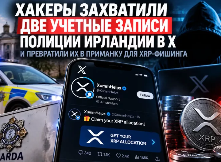 Два аккаунта полиции Ирландии в X использовали для продвижения XRP-фишинга