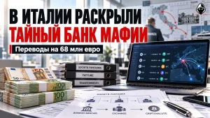 Обложка материала о расследовании тайного банка мафии в Италии и переводах на 68 млн евро