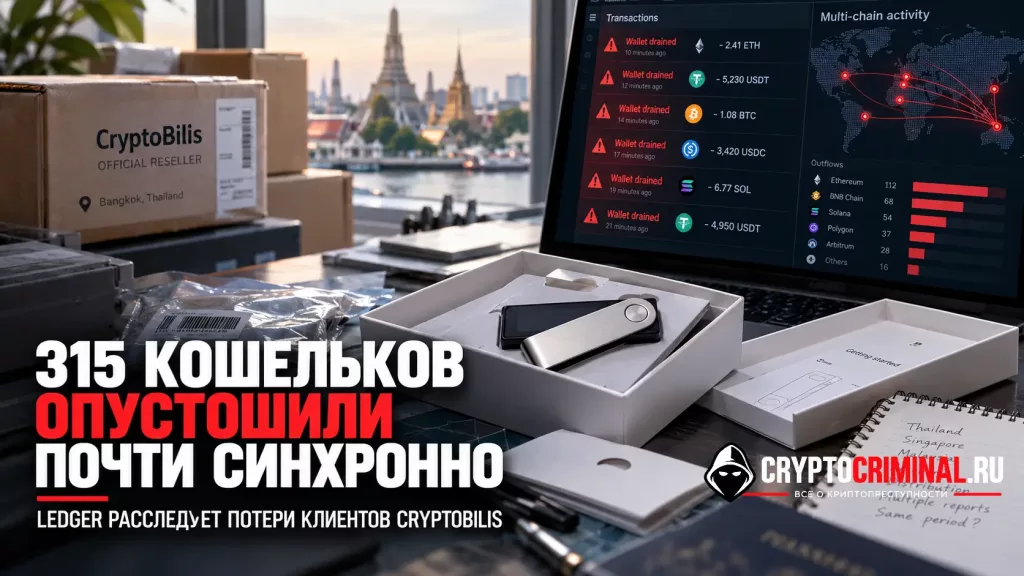 Аппаратные кошельки Ledger и расследование потерь клиентов реселлера CryptoBilis после массового вывода криптовалюты