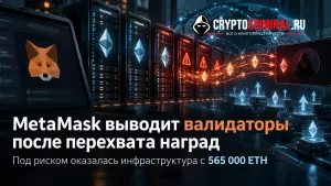 MetaMask выводит валидаторы после перехвата наград, под риском инфраструктура с 565 000 ETH