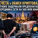 Задержание в Бангкоке предполагаемого посредника сети с 133 банковскими счетами и оборотом 500 млн юаней